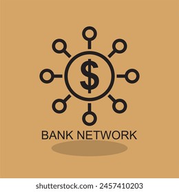 bank network icon , business icon