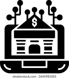 Banco Nuevo diseño creativo de iconos vectoriales