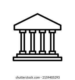 bank new icon simple vector