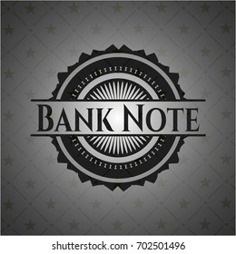 Bank Note dark emblem. Retro