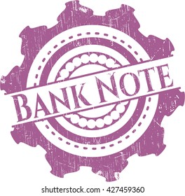 Bank Note grunge style stamp