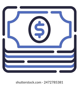 Icono del billete de banco para Web, App, infografía, etc