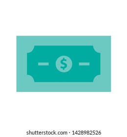 Bank note icon,Dollar flat icon vector