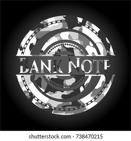 Bank Note on grey camo texture