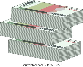 Bank note one hundred thousand illustration 3D isolated view illustration