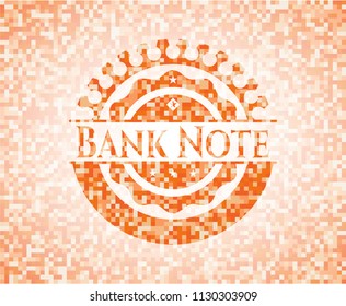 Bank Note orange mosaic emblem