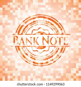 Bank Note orange mosaic emblem