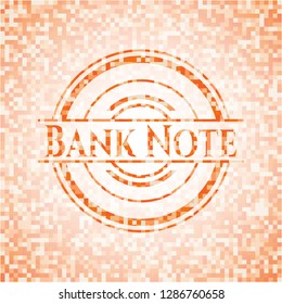 Bank Note orange mosaic emblem