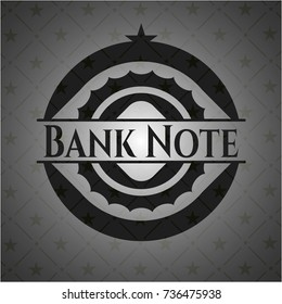 Bank Note realistic black emblem