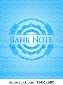 Bank Note water wave emblem background.