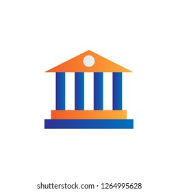 bank office building icon with simple modern style and flat gradient concept design vector eps 10 