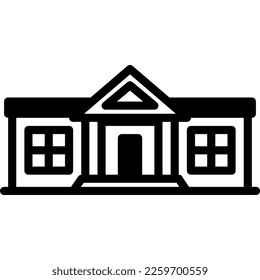 Bank Office Building Logo Illustration Icon Vector
