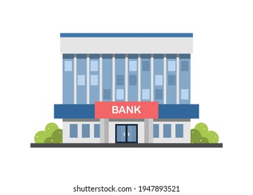 Bank office building. Simple flat illustration