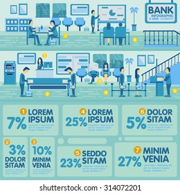 Bank Office Info graphic Elements design