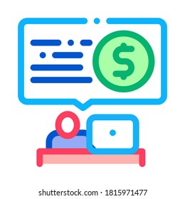 bank office worker icon vector. bank office worker sign. color symbol illustration