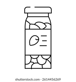 bank olives line icon vector. bank olives sign. isolated contour symbol black illustration