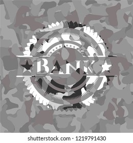 Bank on grey camo texture