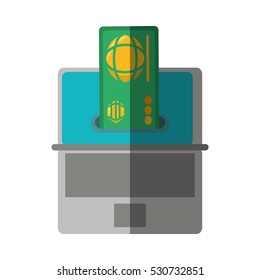 bank online ecommerce icon vector illustration design