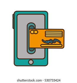 bank online ecommerce icon vector illustration design