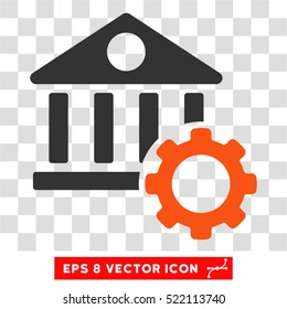 Bank Options EPS vector icon. Illustration style is flat iconic bicolor orange and gray symbol on white background.