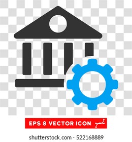 Bank Options EPS vector icon. Illustration style is flat iconic bicolor blue and gray symbol on white background.