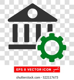 Bank Options EPS vector pictograph. Illustration style is flat iconic bicolor green and gray symbol on white background.