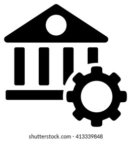Bank Options vector icon. Style is flat icon symbol, black color, white background.