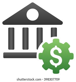 Bank Options vector toolbar icon for software design. Style is a gradient icon symbol on a white background.