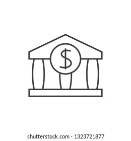 Bank outline icon