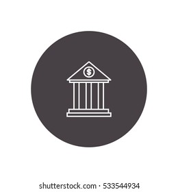 Bank Outline Icon Illustration Stock Vector (Royalty Free) 533544934 ...