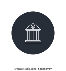 bank outline icon illustration