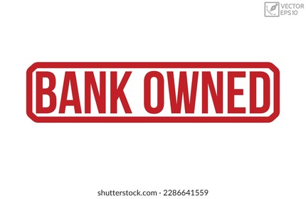 Bank owned rubber stamp vector illustration on white background.