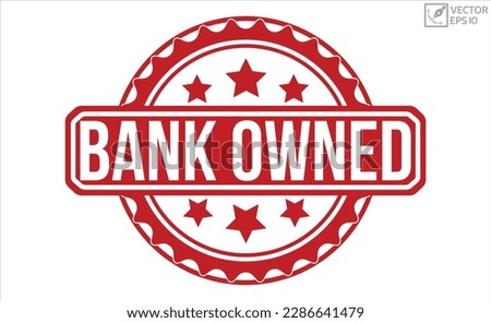 Bank owned rubber stamp vector illustration on white background.