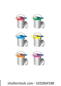 Bank with a paint of different color