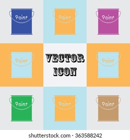 Bank of paint vector icon