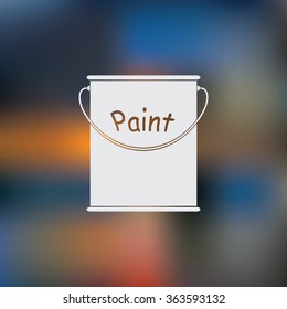 Bank of paint vector icon