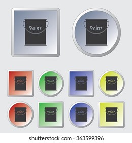 Bank of paint vector icon