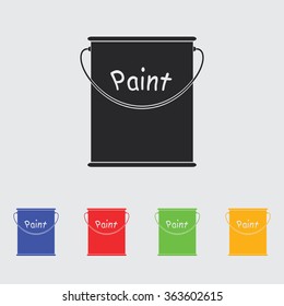 Bank of paint vector icon