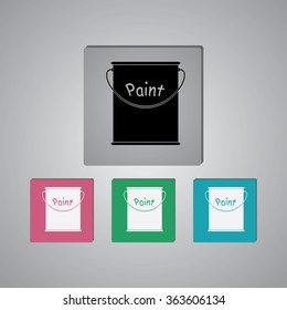 Bank of paint vector icon