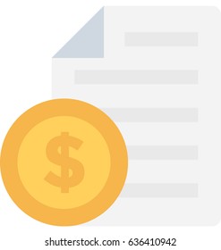 Bank Papers Vector Icon 