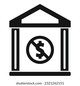 Bank payment cancel icon simple vector. Card error. Mobile pay