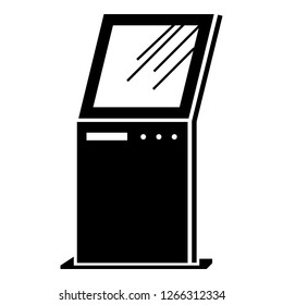 Bank payment machine icon. Simple illustration of bank payment machine vector icon for web design isolated on white background