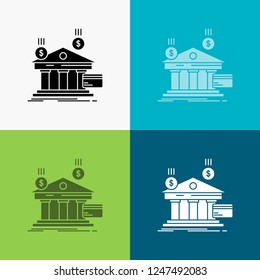 bank, payments, banking, financial, money Icon Over Various Background. glyph style design, designed for web and app. Eps 10 vector illustration