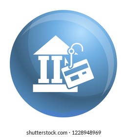 Bank phishing icon. Simple illustration of bank phishing vector icon for web design isolated on white background