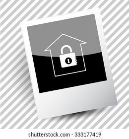 bank. Photoframe. Vector icon.