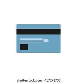 Bank plastic card computer icon, web button business badge or label as sticker on white background