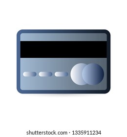 Bank plastic card icon. Vector illustration isolated.