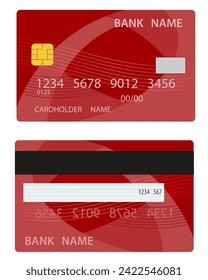 bank plastic card stock vector illustration isolated on white background