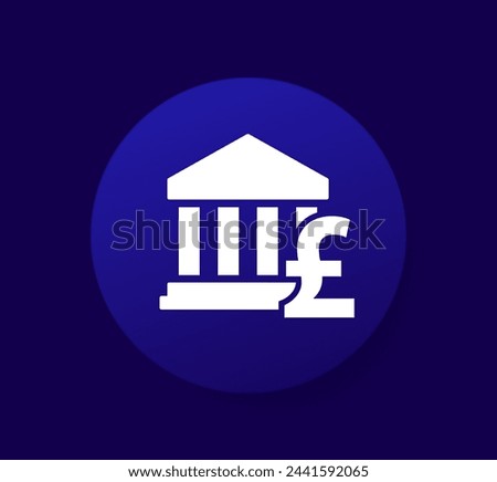 Bank and pound vector icon