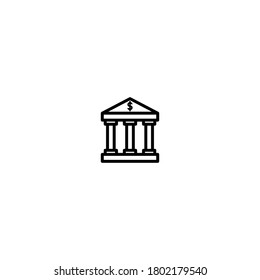 Bank premium icon. Vector illustration of bank
